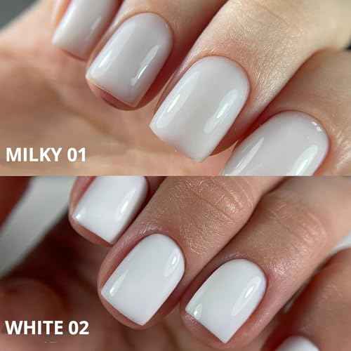 IN.HYPE Hard Builder Gel for Nail Extension/Strengthening Self-leveling Milky white #1