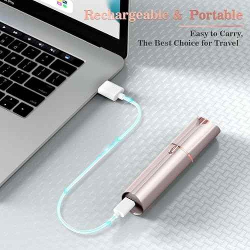 Facial Hair Removal for Women, Portable Lady Shaver, Rechargeable Painless Hair Remover for Face, Upper Lips, Chin, Peach Fuzz-Model A