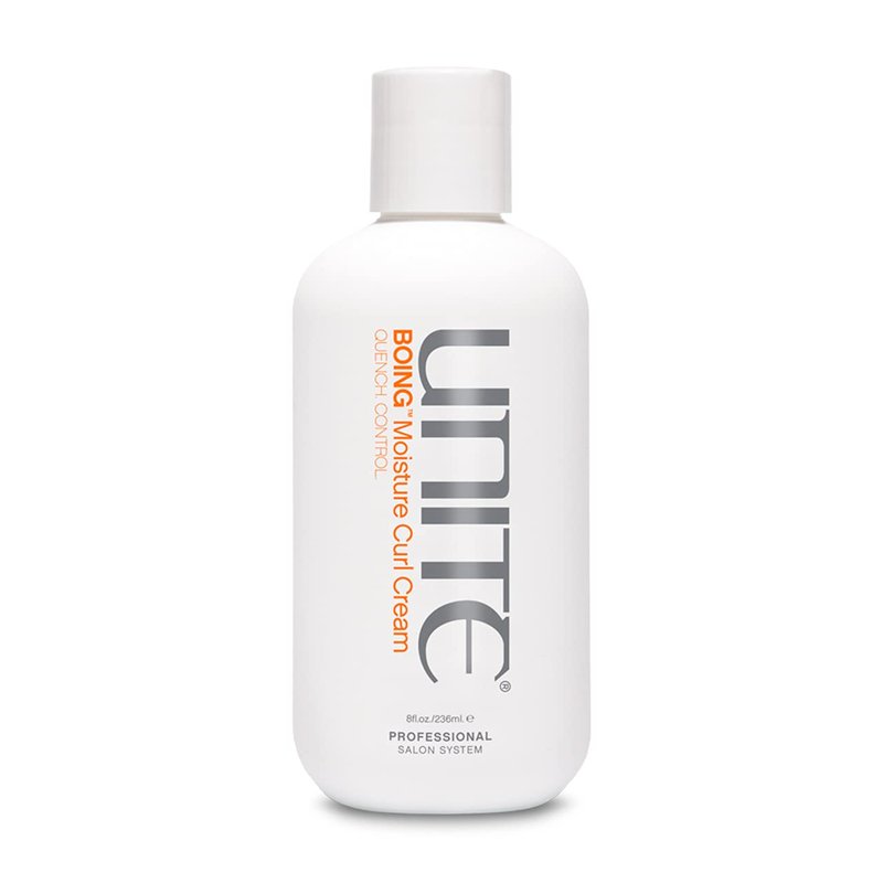 UNITE Hair BOING Moisture Curl Cream – Mega-Hydrating with Coconut & Argan-Infused Oil | Frizz Control & UV Protection | All Curl Types – 8 Fl Oz