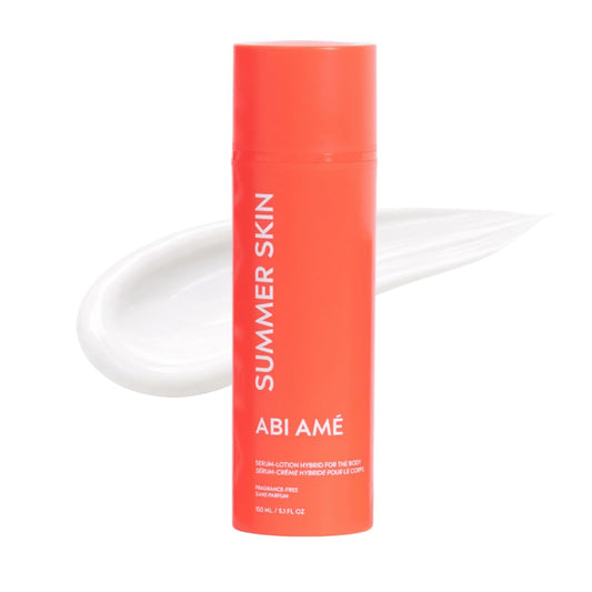 ABI AME Summer Skin Body Serum - Niacinamide Body Serum with Saccharide Isomerate - Hydrating Lightweight Body Lotion for Dry Skin - Fast Absorbing, Non-Greasy Made in France - 150ml