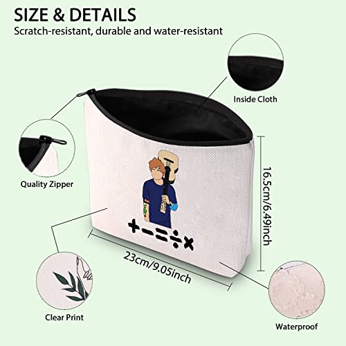 FOTAP Ed Singer Inspired Makeup Bag Ed Subtract Divide Multiply + - x ¡À Merch Music Gift Ed Singer Fan Gift Music Gift Album Gift EdSinger Zipper Pouch (+- singer)