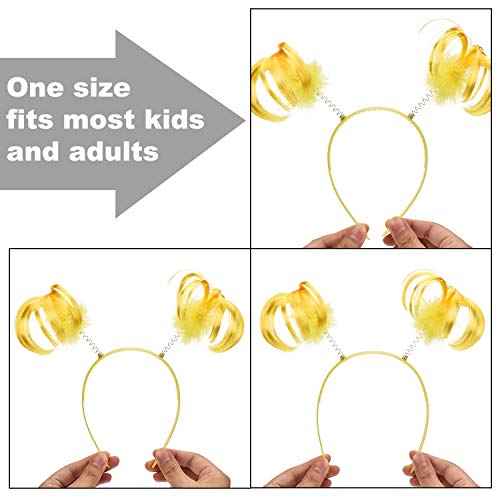 3 Pieces Ponytails Headbopper Faux Feather Ponytails Headband Halloween Costume Headwear Accessory