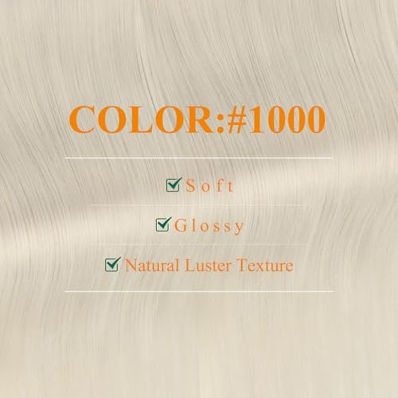 Easyouth 24 Inch Blonde Tape in Hair Extensions Remy Human Hair Tape in Extensions White Blonde Tapes Hair Extension Real Human Hair for Long Straight Hair 20Pcs 50G