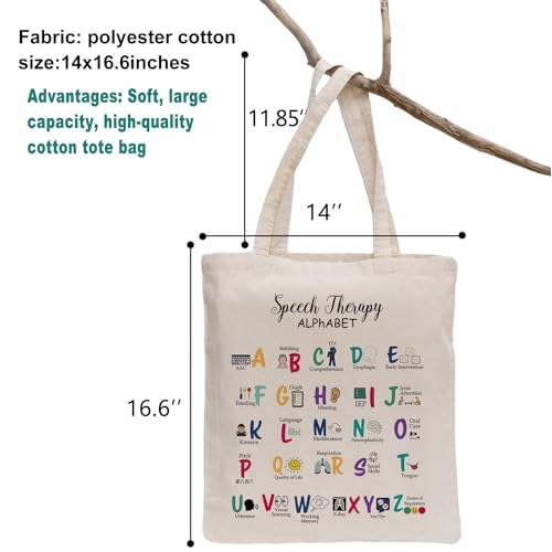 Speech Therapist Gift, Speech Therapy Tote Bag, Speech Language Pathologist Gifts, Speech Therapist Gift for Women, Speech Therapist Appreciation Thank You Gifts(SLP Tote bag)