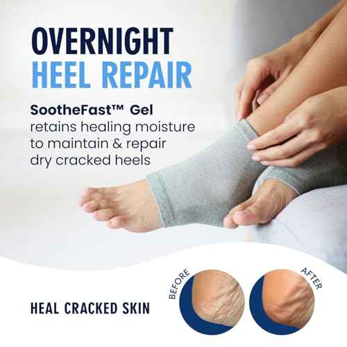 Dr. Frederick's Original Moisturizing Heel Socks for Dry Cracked Heels Treatment - Infused with Olive Oil, Jojoba Oil and Vitamin E - 2 Pairs - Stocking Stuffers for Adults - Original Formula