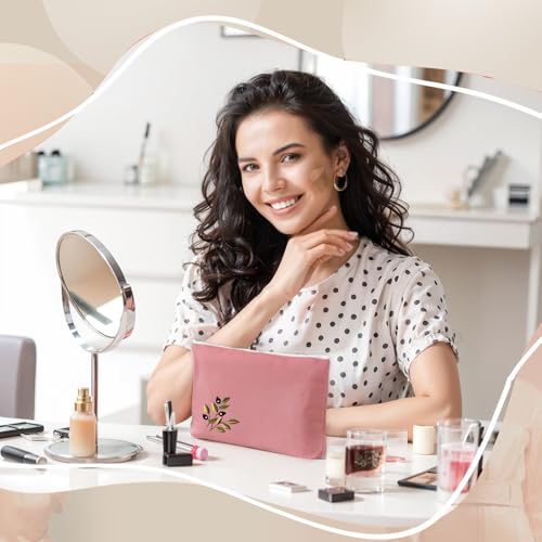 20 Pcs Morandi Makeup Bags Bulk for Women Blank DIY Cosmetic Bag Plain Pencil Pouch with Zipper for Travel Toiletry Wedding Teacher Women Business Beach