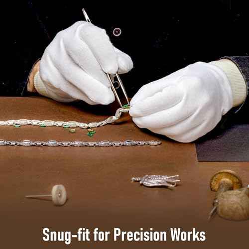 COOLJOB 4 Pairs Soft Moisturizing Cotton Gloves Set with Stretch Elastic Cuff, Overnight Lotion Sleeping Gloves for Dry Hands, Eczema Skin, Beauty Women SPA Essentials, Medium, White