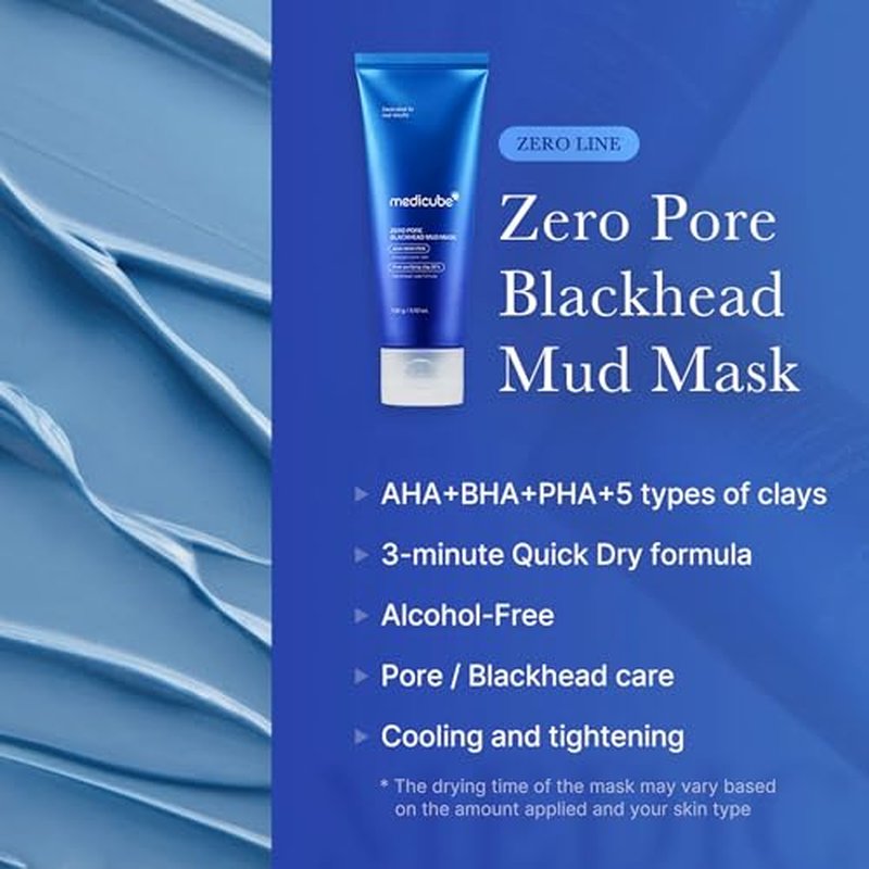 Medicube Home Care Duo - Flawless Skin Set with Zero Pore Blackhead Mud Mask & Foam Cleanser for Sensitive Skin