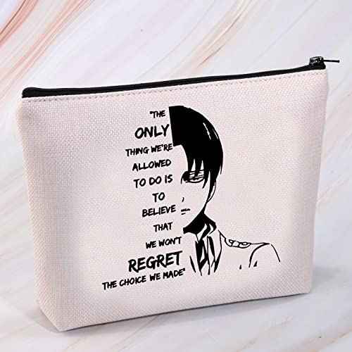 MNIGIU Levi Ackerman Gift Anime Lover Cosmetic Makeup Bag Anime Fan Gift (choice made bag)