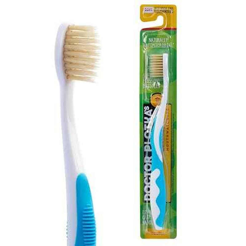 MOUTHWATCHERS Soft Flossing Toothbrushes for Kids, Blue, Ultra Clean Manual Toothbrush for Sensitive Teeth & Gums, by Dr. Plotka