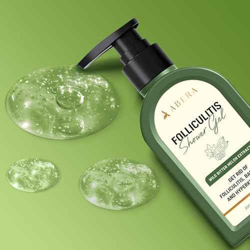 ABERA High-Performance Folliculitis Body Wash with Wild Bitter Melon Extract, BHA Shower Gel, Reduces Back Acne & Keratosis Pilaris, Folliculitis Treatment, Acne Body Wash for Sensitive Skin, 10.14 oz