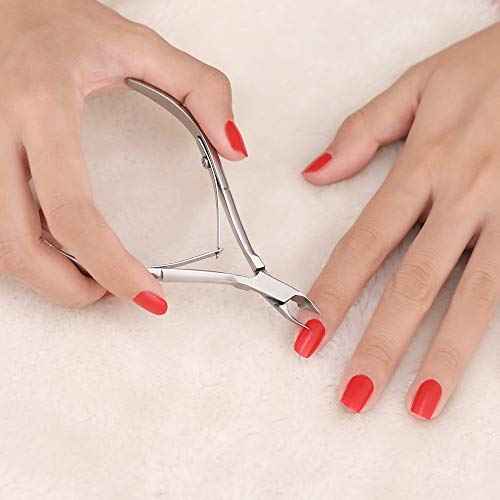YINYIN Professional Stainless Steel Nippers, Cutter Clippers, Cuticle Remover, Trimmer with Pusher, Pedicure Manicure Tools for Fingernails and Toenails, Sliver