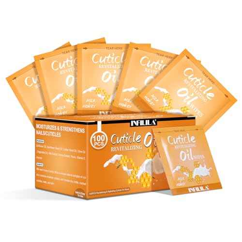 NXJ INFILILA Cuticle Oil for Nails 3.3 Fl Oz, 100Pcs Mini Cuticle Oil Bulk, Hydrating Cuticles Care Product Ttravel Size Nail Honey, Cuticles Repair and Nails Care (Milk & Honey) (100 PCS)