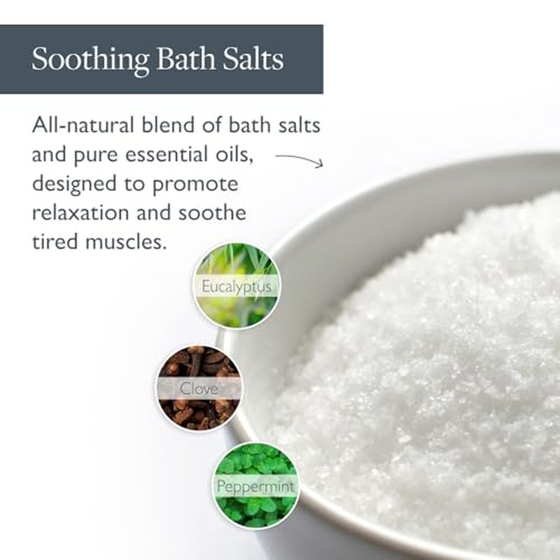 Scentered Prepare for a Great Night's Sleep Bath Set - Bath Salts, Aromatherapy Balms, Body Loofah, Hair Tie & Shower Cap - Relaxing Bath Set for Restful Sleep - Mother's Day Gift Ideas