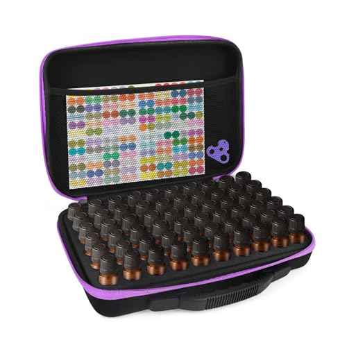 Essential Oil Storage Organizer,60 Bottle Essential Oils Case, Essential Oils Holders Organizer Essential Oil Bag Holds 5-15ml Oils Bottle,Compatible with do Terra,Young Living,Vallejo,Army Painter