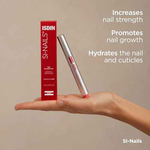ISDIN Si-Nails - Fast Absorbing Nail Strengthening and Hardening Serum for Nail Durability in Thin Nails, made with Cationic Hyaluronic Acid 0.08 FL OZ