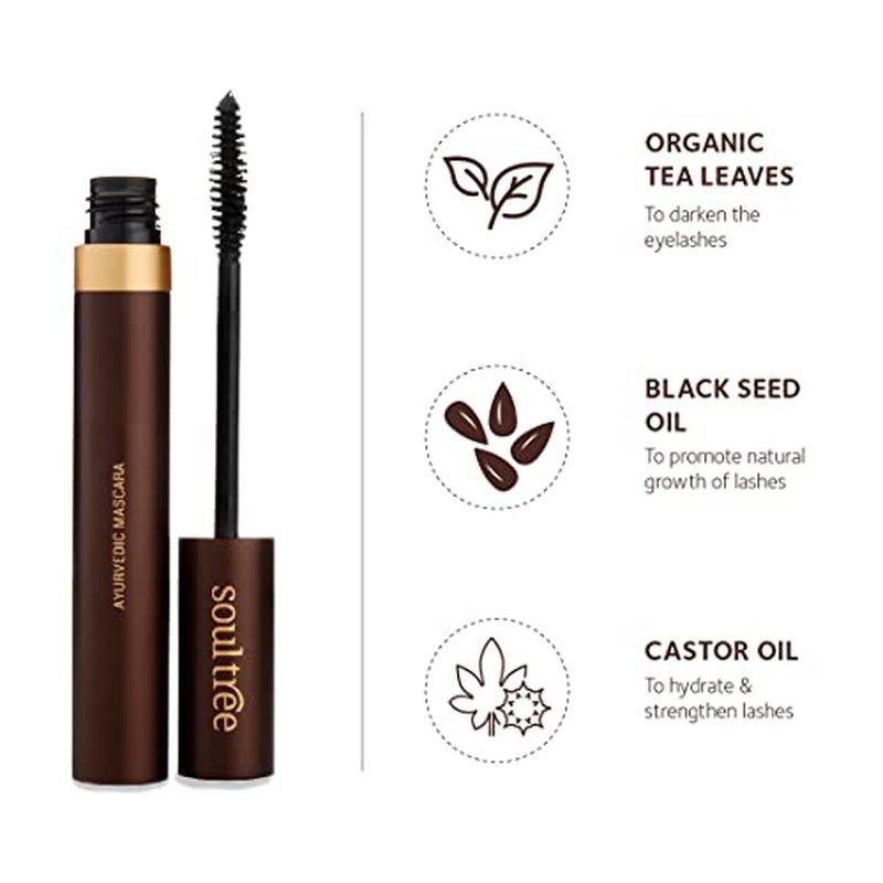 SoulTree Ayurvedic Mascara - Black Colour, 6gm