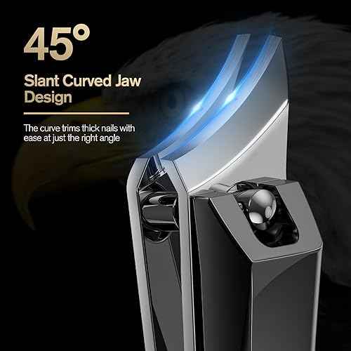 FERYES Ingrown Nail Clipper - Slant Curved Blade Nail Clipper for Thick Toenails and Ingrown Nails, Podiatrist Toenail Clippers for Seniors and Men