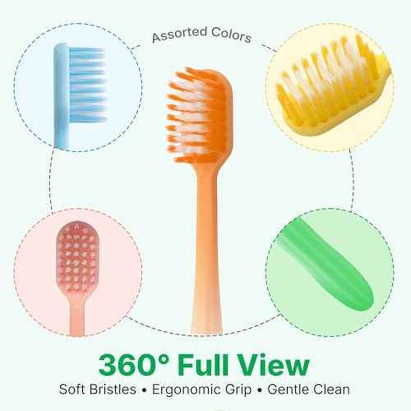 30 Pack Premium Disposable Toothbrushes Bulk ? Individually Wrapped Soft Bristle Toothbrushes for Travel, Hotel Guest, Donation, Kids, Adults ? Single Use, Family & Emergency Hygiene