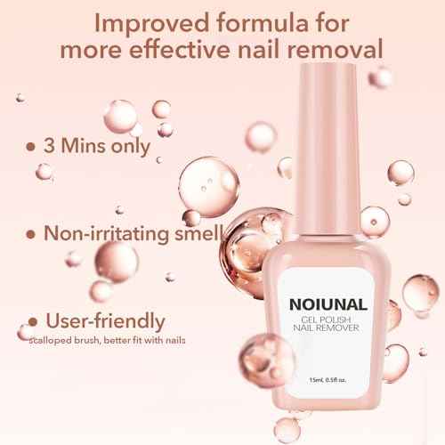 Gel Nail Polish Remover, Professional Gel Polish Remover Kit for Nails, Easily & Safely Remove Nail Polish in 3-5 Minutes, No Soaking or Wrapping, 15ml