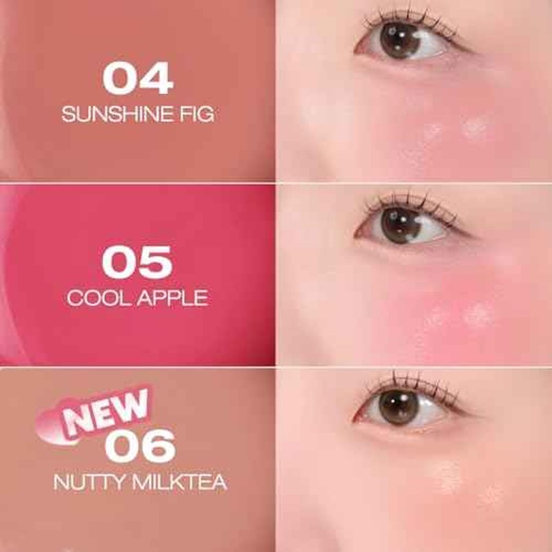 PERIPERA SYRUPY TOK CHEEK 5 Colors, Liquid Blush, Dewy Finish and Hydrates All day, Soft Velvet Texture Face Cheek Tint (02 MILKY LAVENDER, One Size)