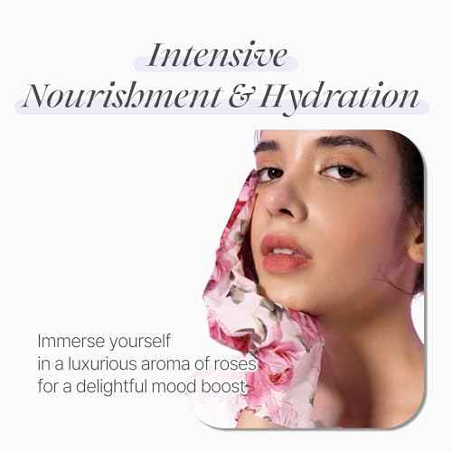 Koelf Rose Petal Satin Hand Mask (10pairs) - Intensive Nourishing, Moisturizing Gloves, Rose Scented Hand Repair Masks with Peptide, Collagen, Shea Butter for Silky Smooth Skin, Hand Treatment