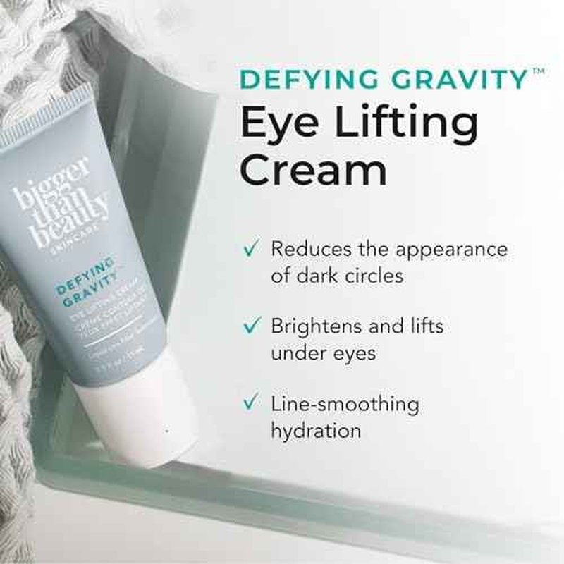 Defying Gravity Eye Lifting Cream, Moisturizer with Plant Based Retinol for Women, Green Tea and Essential Vitamins, Daily Skin Care Routine, Vegan Formula & Cruelty Free