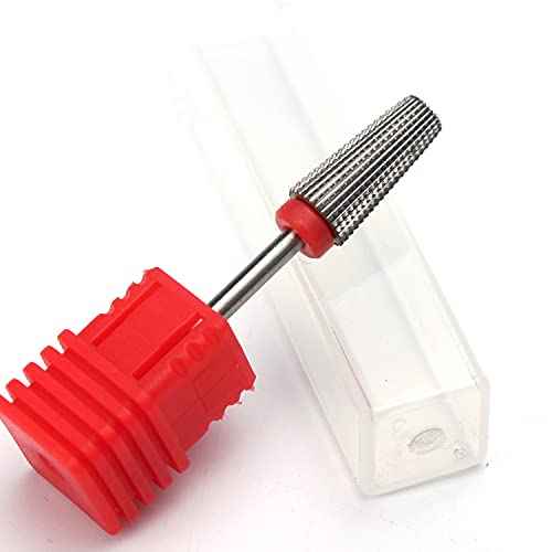 Nail Drill Bits 5 in 1 Carbide Rotary Bit 3/32" Shank Nail Cutter,Left and Right Handed Acrylic or Hard Gel Remover (F)