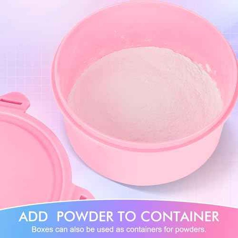WSYUB Powder Puff, 6" Body Powder Puff, Powder Puff for Body, Body Powder Puffs and Container, Fluffy Soft Large,Pink