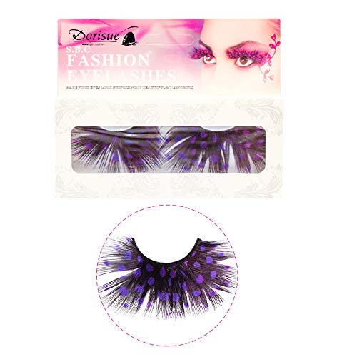 Dramatic Purple Mermaid Lashes - Bold Anime Style for Parties & Halloween | 1 Pair P19