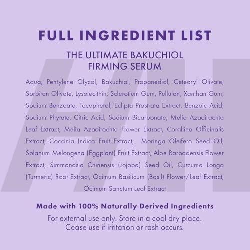 Handmade Heroes The Ultimate Bakuchiol Firming Face and Neck Lightweight Cream, Anti-Aging for Neck and D?collet?, Day & Night Face Cream - Moisturizing and Lifting