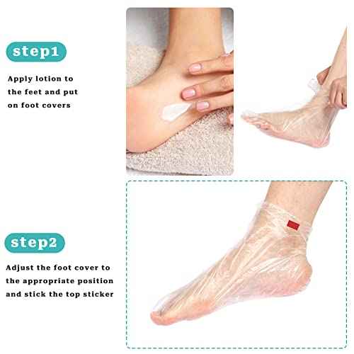 Paraffin Bath Liners for Foot, 100PCS Plastic Foot Covers Paraffin Bath Socks Liners Hot Wax Therapy Booties Covers for Feet Thermal Foot Liners Foot Protectors Wax Therapy Foot Bags