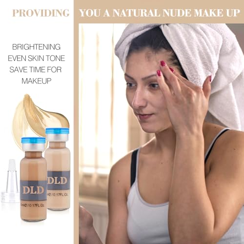 BB Facial Glow Starter Kit Facial Pigment Serum Treatment Kit,DLD Anti-Aging Serum Pigments Set for Micro-needling Skin Treatment 10 Vials 5ml Niacinamide and Peptides To Skin Tone Foundation