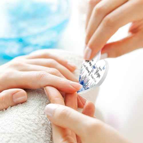 Lothee 80 Pcs Christian Gifts Bulk for Women School Teacher Nail File Christmas Church Bible Verse Emery Board Inspirational Double Sided Religious Manicure Tool for Wedding Birthday Party(Heart)