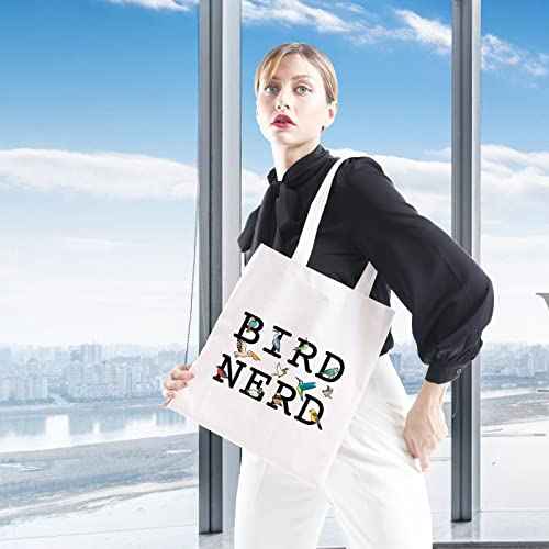 GJTIM Ornithologist Gift Bird Nerd Zipper Makeup Bag for Bird Lovers (Bird Nerd Tote)