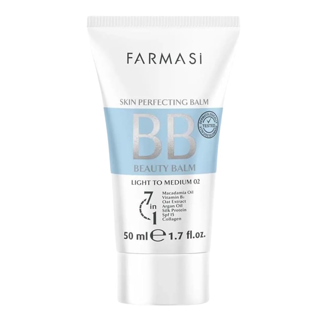 BB Cream Beauty Balm - Tinted Moisturizer with SPF 15 | Lightweight Matte Finish, Buildable Coverage, 1.7 fl oz, 02 Light to Medium