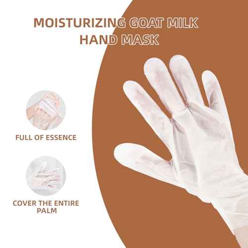 Mositurizing Hand Masks with Goat Milk,Hydrating Hand Glove for Dry Cracked Hands, Home Spa Hand Mask Gloves for Soft and Smooth Touch Skin£¨6Pack£©