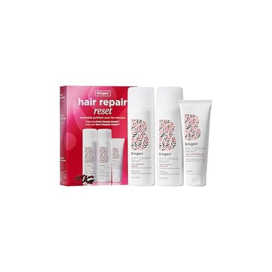 Briogeo Don't Despair, Repair! Hair Repair Reset Minis Kit, Repairs Dry, Damaged or Color Treated Hair, Vegan, Phalate & Paraben-Free, Travel Kit