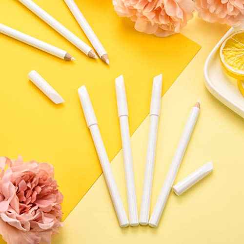 8 Pieces White Pencil Under Nail 2-in-1 Nail Whitening Pencils French White manicure Pencils with Cuticle Pusher for DIY French Art Manicure Supplies