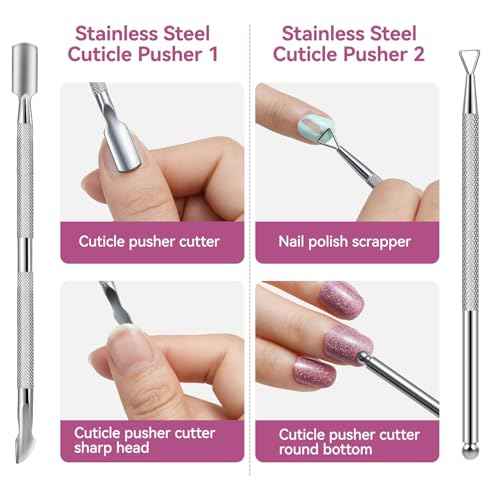 TsMADDTs Gel Nail Polish Remover Tools Kit with 540 Lint Free Wipes, 10 Soak Off Clips, 100ml Nail Polish Remover Bottle, Cuticle Pusher/Peeler, File, Buffer Block