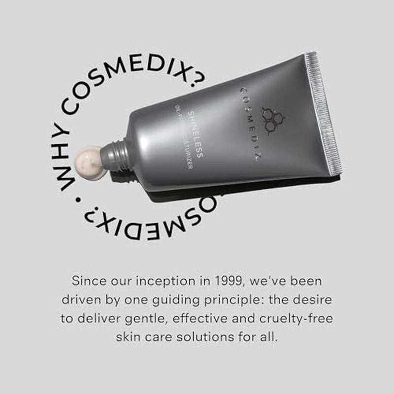 COSMEDIX Shineless Oil-Free Face Moisturizer for Women & Men - Hydrating Face Cream with Vitamin B3 for Oily & Blemish-Prone Skin - Daily Facial Skin Care for Firmer, Smoother & Radiant Glow