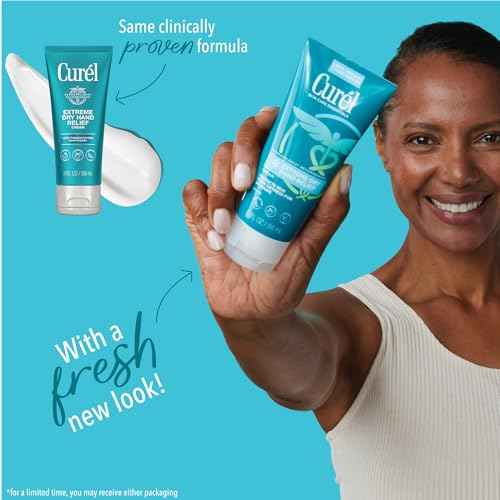 Curel Hand Cream for Dry to Extremely Dry Hands and Skin, Extreme Relief Hand Lotion, Long-Lasting Moisturizer, Skin Care Essential, Fragrance-Free, Travel Size, Lotion Bulk, 3 Oz (Pack of 3)