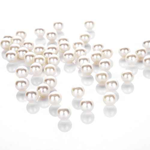 Makeup Beads for Brushes, Art Faux Pearls, HBlife 1100-Piece Round Pearl Beads to Hold Makeup Brush, Lipstick, Mascara, Eyeliner, 8mm (Beige)