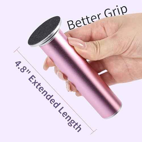 Electric Foot Callus Remover with 120pcs Sandpaper Discs(3 Sizes), Professional 800RPM Aluminum 4.8 Inches Callus Remover for Feet, Stepless Speed Control for Dead Skin (Purple)