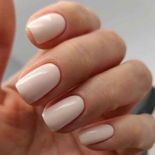 Modelones Semi Cured Gel Nail Strips, 34 Pcs Pink Gel Nail Stickers Sheer Gel Polish Strips, Ultra-Glossy, Long Lasting,Gel Nail Wraps U V for Home Nails DIY