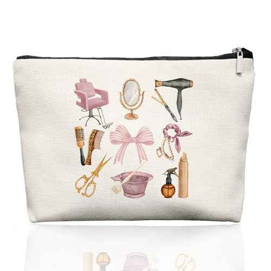 Hairstylist Gifts Women Makeup Bag Make Up Bag, Cosmetic Bags for Hairstylists, Hairdresser Gifts for Cosmetology Student Teen Girls