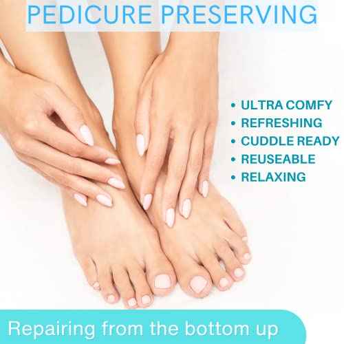 Onyx Professional Gel Moisturizing Socks, One Size Dry Feet Treatment for Women or Men, Hydrating Spa Socks for Dry Feet and Cracked Heel Repair, One Reusable Pair