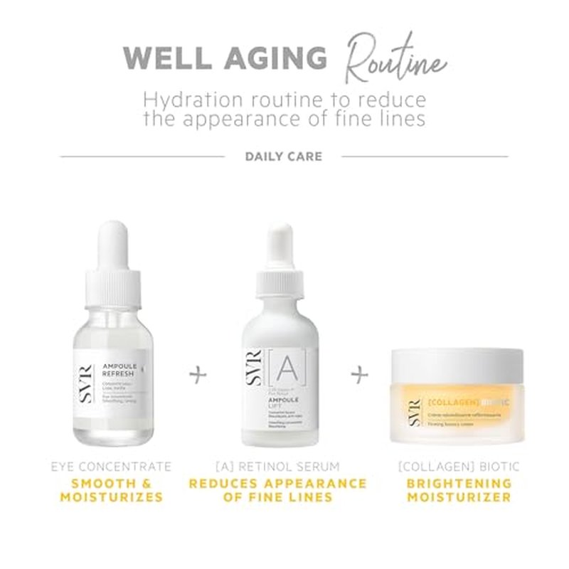 SVR COLLAGEN Biotic Firming Face & Neck Cream with Hyaluronic Acid, Collagen Peptides & Vitamin C. Day & Night Moisturizer That Targets Fine Lines and Wrinkles. For All Skin Types, 1.7 fl.oz.