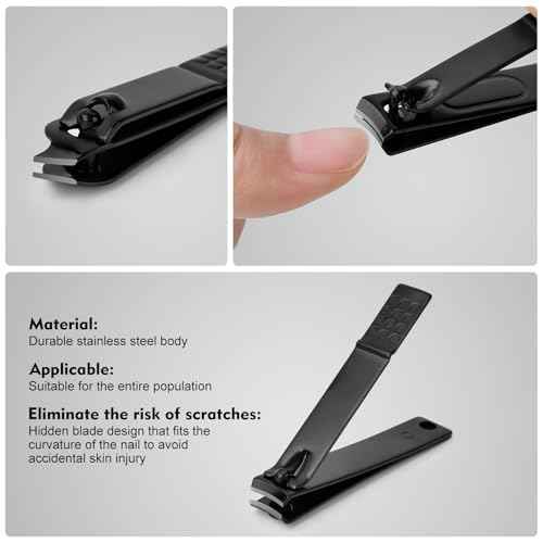 Stocking Stuffers for Men Teen Boys - Manicure Set Christmas Gifts for Men Dad Boyfriend Teens Him Professional Stainless Steel Nail Clipper Kit Personal Care Tools Accessories w/Leather Travel Case