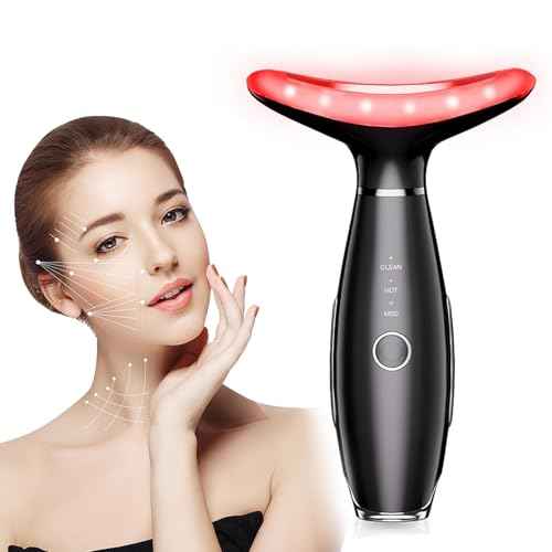 7 Colors Facial and Neck Massager,Lymphatic Contour Face Massager for Womens Skin Care- Rejuvenation- Lifting- Toning- Glow Boost-Tightening and Smooth
